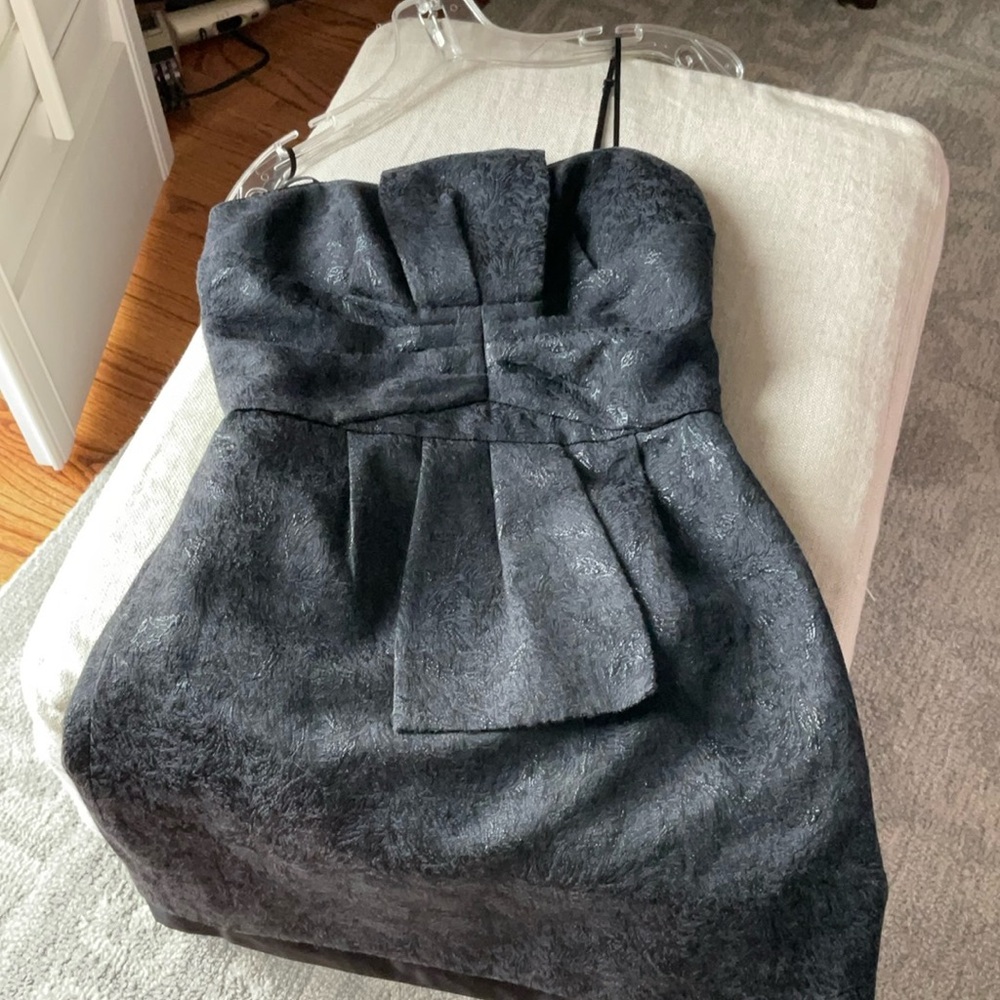 BCBG Paris Black Mini Dress Spaghetti Strap or Strapless - Picture 7 of 9